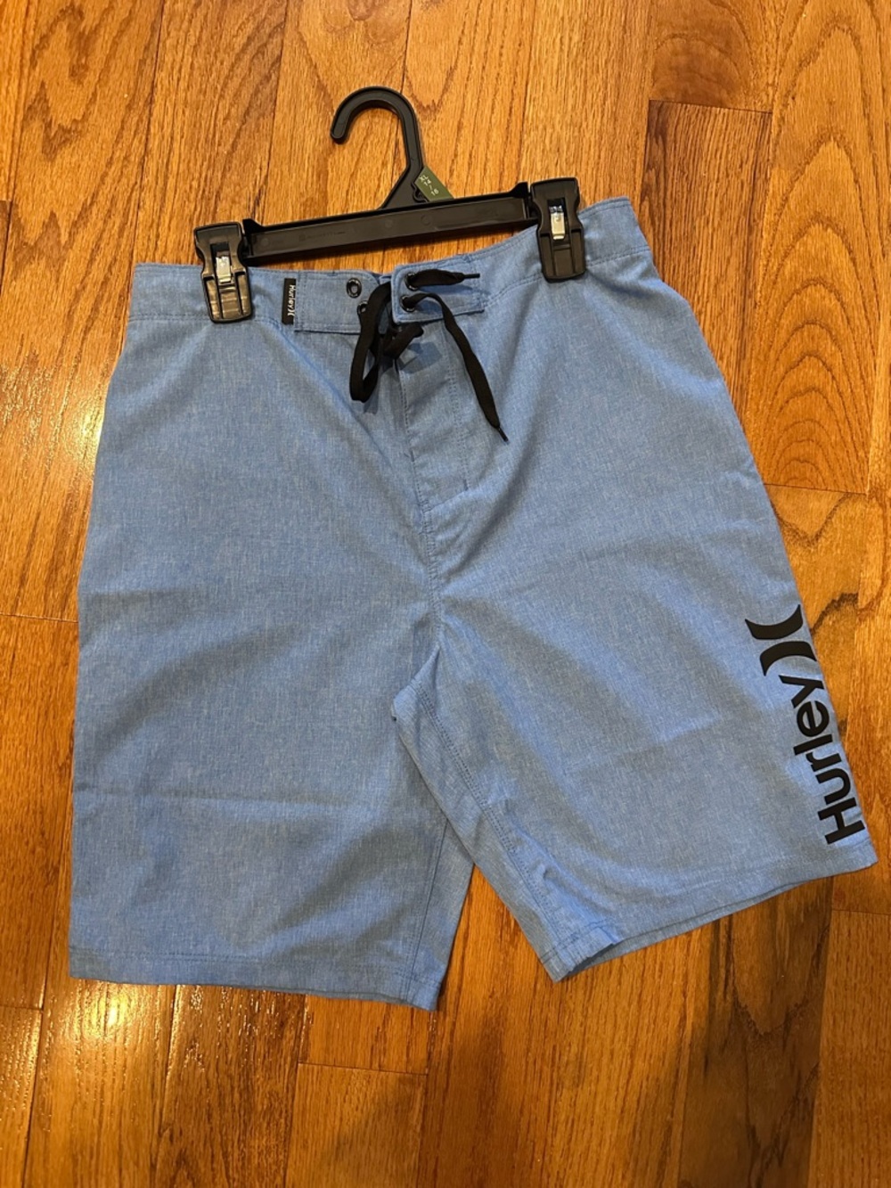 Hurley Light Blue Boardshorts with Black Drawcord